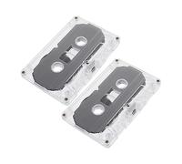 CLISPEED 2 Pièces 30 Cassette Audio Temps Recharges Magnétique Recharge De Bande Cassettes Remplacement Enregistrer Enregistrement Enregistrable Cassette Vide Plastique Transparent