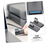 CLISPEED 2 pièces Adaptateur USB Mâle vers Femelle Angle Droit Aluminium avec Double Orientation pour Transfert Rapide et Connexion Stable Accessoire Téléphone PC