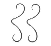 CLISPEED 2 pièces Anneau Septum Moustache Acier Inoxydable Noir Piercing Nez Original et Homme Femme