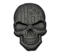 CLISPEED 2 Pièces Autocollant Skull Alliage de Zinc Badge de Voiture Étanche et Décoration USA Flag Accessoire Personnalisation Auto pour Camion et Voiture