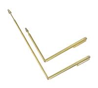 CLISPEED 2 Pièces Baguettes Sourcier Acier Inoxydable Tiges Divinatoires Portables Résistantes et Légères pour Détection Eau Extérieur Outils Durables pour Radiesthésie