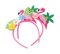 CLISPEED 2 Pièces Bandeaux Flamants Roses Fleurs pour Événements Hawaïens Accessoire pour Photographies Fêtes Tropicales