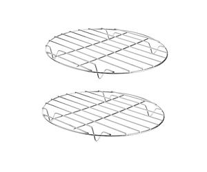 CLISPEED 2 Pièces Barbecue Ronde Acier Inoxydable Support de Barbecue sans Plateau Diamètre