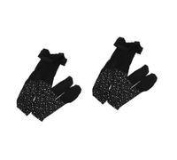 CLISPEED 2 Pièces Bas Résille Noir pour Femme Maille Fine Extensible Accessoire Mode pour Tenue Chic et Décontractée