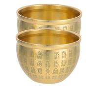 CLISPEED 2 Pièces Bol de Trésor Chinois Figurines de Feng Shui avec Motif de Bénédictions Décoration pour Maison et Bureau