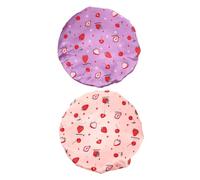 CLISPEED 2 Pièces Bonnet de Grand Format Réglable Double Couche Imperméable Cheveux Épais Longs Style Fraise