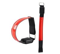 CLISPEED 2 pièces Brassards LED Lumineux Réglables pour Course Nocturne Bracelets Réfléchissants Rechargeables Sécurité Cyclisme et Jogging Rouge