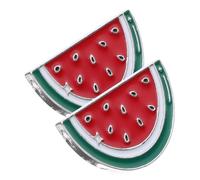 CLISPEED 2 pièces Broche Pastèque Alliage Clips Rétro pour Pull et Cardigan Broche Forme Fruit Épingle Décorative pour Femme Accessoire Mode pour Robe et Écharpe