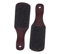 CLISPEED 2 pièces Brosse à Barbe Poils de Sanglier Bois Naturel avec Suspendu Brosse Moustache et Nettoyage Cheveux Hommes Lot de Portable pour Toilettage et Entretien