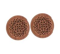 CLISPEED 2 Pièces Cache Rosace Guitare Bois Massif de Larsen et Bruit Protection Sonore pour Guitare Folk et Électro Lot de Foncé