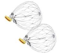 CLISPEED 2 Pièces Cage à Crabe Automatique Acier Ensemble de Filet Pratique avec Système Ouverture Fermeture et Compact pour Aux Crabes et Écrevisses Couleur Aléatoire
