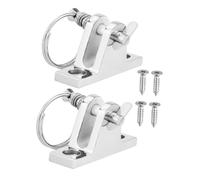 CLISPEED 2 Pièces Charnières INOX Marines pour Bimini avec Goupille Amovible Base Concave Stable Accessoires pour Bateaux et Yachts