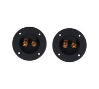 CLISPEED 2 pièces Connecteurs Enceintes Voies à Vis à Ressort Rondes pour Caisson Basse Électriques Sertir Contact Plaqué Or Fixation Sécurisée pour Système Audio Voiture et Maison