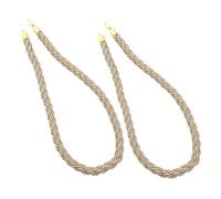 CLISPEED 2 pièces Corde de Barrière Jute avec Crochets Alliage de Zinc Corde de Contrôle de Foule pour File Attente et Séparation Sécurisée Lors Événements Banques Hôtels Aéroports