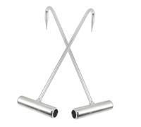 CLISPEED 2 pièces Crochet Lève-couvercle Galvanisé Anti-rouille Outil Compact et Léger pour Levage de Plaques Égout et Couvercles de Regard Lot