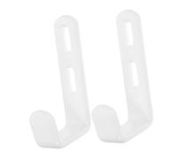 CLISPEED 2 pièces Crochets Fer pour Échelle de Lit Superposé de Crochets Utilitaires Blancs Faciles à Installer Compatibles avec Divers Modèles de Lits Durable et Pratique pour Décoration