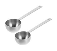 CLISPEED 2 Pièces Cuillère Doseuse Inox Cuillère à Café Longue pour Poudre Café Moulu Épices Protéine Thé Sucre Mesure Précise et Graduée
