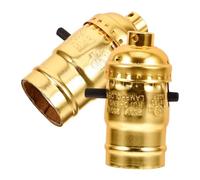 CLISPEED 2 pièces Douille Push-type Aluminium Interrupteur Tournant Intégré Socket de Lampe Compact pour Ampoules LED Kit Installation Facile et Dissipation Thermique