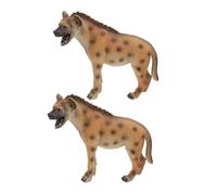 CLISPEED 2 Pièces Figurines Hyènes Réalistes Plastique de Modèles Animaux Éducatifs pour Garçon Fille Apprentissage Cognitif et Jeux Imaginatifs