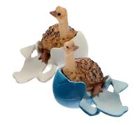 CLISPEED 2 pièces Figurines Réalistes Autruches Garçon Fille Modèles Simulés Lot de Décorations Légères pour Jardin et Apprentissage Garçon Fille Détails Soignés et Design Vivant