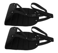 CLISPEED 2 Pièces Hamac de Voyage de Voyage Travel Foot Hommock Foot Hammock Plane hamac de Pied de Bureau Portable Black