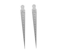 CLISPEED 2 pièces Jauge Épaisseur Acier Inoxydable Double Graduation Métrique et Impériale Outil de Mesure de Jeu pour Mécaniciens et Ingénieurs