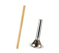 CLISPEED 2 pièces Kit de Remplissage de Saucisse Acier Inoxydable Tube Poussoir pour Charcuterie Maison Accessoires Cuisine pour Viande Hachée
