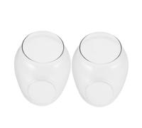 CLISPEED 2 pièces Lot de Abat-Jours Verre Clair pour Lampe à Huile Vintage Accessoires pour Lampe à Pétrole Abat-Jour pour Éclairage Extérieur et Camping