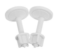 CLISPEED 2 pièces Lot de Boulons et Vis de Fixation pour Siège de Toilette Écrous Plastique avec Cheville Expansion Caoutchouc Kit de Remplacement pour Charnière de Cuvette Wc Installation