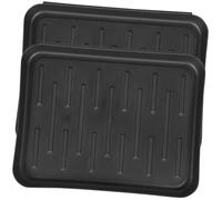CLISPEED 2 pièces Lot de Plateaux à Chaussures Plastique Multifonction Antidérapants pour Animaux Tapis de Rangement et Séchage Protège Sols et Entrées Noir