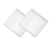CLISPEED 2 pièces Lot de Soucoupes Carrées Plastique Épaissi pour Jardinière Extérieur et Intérieur Plateau de Drainage pour Pots de Fleurs Base Stable Anti-débordement pour Balcon et