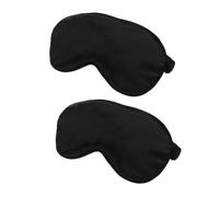 CLISPEED 2 pièces Masque de Nuit Soie Double Face Cache Œil Doux et Ajustable pour Sommeil Réparateur Réduit Gonflements et Favorise Détente Yeux Adapté Adultes et Garçon Fille