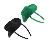 CLISPEED 2 Pièces Mini Cowgirl Hat Headbands Lightweight Comfortable Party Sombrero Hair Accessories For Women Western Birthday Halloween Carnival