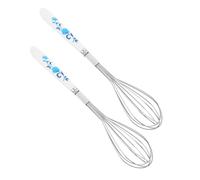 CLISPEED 2 pièces Mini Inox Manuel pour Battre Œufs Crème et Sauces Outil Mélangeur Polyvalent pour Pâtisserie et Cuisine Quotidienne
