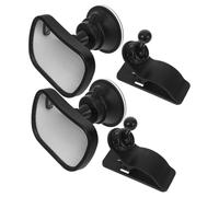 CLISPEED 2 pièces Miroir Garçon Fille Voiture à Ventouse Large Angle de Vue Fixation Stable sans Outils Sécurité pour Siège Arrière et Surveillance Garçon Fille Voiture