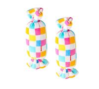 CLISPEED 2 pièces Molaire Adorable pour Chiens à Mâcher Peluche Forme de Bonbon Accessoire Anti-Morsure pour Chiots et Animaux de Compagnie