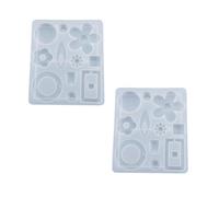 CLISPEED 2 pièces Moules Silicone DIY pour Fabrication Boucle Oreille Souples pour Résine Époxy Surface Lisse Réutilisables Création Personnalisée avec Fleurs et Pigments