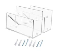 CLISPEED 2 pièces Organisateur de Courrier Mural Transparent Acrylique Support de Lettres Clair pour Bureau Trieur de Fichiers de Bureau Rangement Polyvalent pour Documents et Lettres