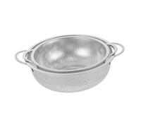 CLISPEED 2 pièces Passoire à Égoutter Acier Inoxydable avec Poignée Tamis Fin pour Cuisine Égouttoir Polyvalent pour Fruits Légumes et Riz