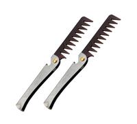 CLISPEED 2 pièces Peigne pour Cheveux Huileux Homme Acier Inoxydable Large Dents et pour Salon et Usage Domestique Protection Casse