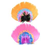 CLISPEED 2 Pièces Perruque crête de coq Halloween punk couper pour gars simulation cosplay perruque frisée adultes décor de de casque de fête l animal de compagnie