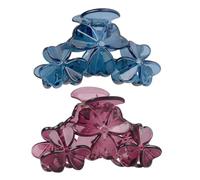 CLISPEED 2 pièces Pinces à Cheveux Résine Griffe Élégante Trois Pétales Accessoires Coiffure Décoratifs pour Femmes Maintien Cheveux Épais et Fins Style Polyvalent Quotidien