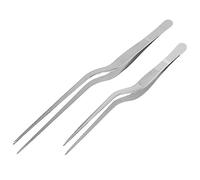 CLISPEED 2 pièces Pinces de Cuisine Acier Inoxydable Pincettes Précises pour Retirer Arêtes de Poisson et Décoration Ustensiles de Cuisine et Sécurisés