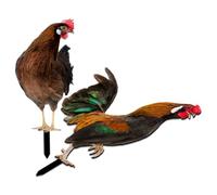 CLISPEED 2 pièces Piquets de Jardin Acrylique Résistants Poule Décorative pour Pelouse Extérieure et Cour