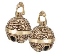 CLISPEED 2 pièces Porte Clés Vintage avec Grelot Ancien Style Chinois Pendentif DIY pour et Décoration Charme Cloche