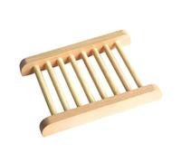 CLISPEED 2 pièces Porte-Savon Bois Naturel avec Drainage Support Solide pour Salle de Bain Cuisine et Rangement Hygiénique des Savons