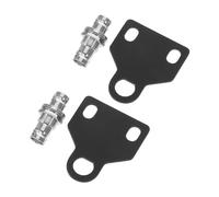 CLISPEED 2 Pièces Récepteur sans Fil pour Microphone Noir en Métal Performance Stable et Construction Robuste, Support en U pour Spectacles en Direct et Lieux Complexes
