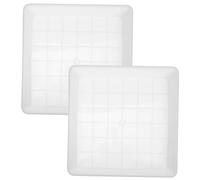 CLISPEED 2 pièces Soucoupes Carrées Plastique pour Plantes Lot de Bacs Drainage Robustes pour Pots Intérieurs et Extérieurs Plateau Récupérateur Eau pour Fleurs Facile à Nettoyer