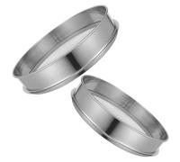 CLISPEED 2 Pièces Tamis à Sol Portable et Léger en Acier Inoxydable Argenté Maille Ronde, Bord Renforcé, pour Préparation du Sol de Jardin et Activités de Plantation en Classe