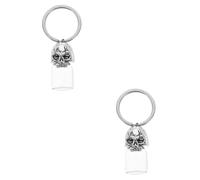 CLISPEED 2 Pièces Urne Commémorative Crémation Animaux Porte-clés Métal Léger avec Bocal Ouvrable pour Cendres de Compagnie Souvenir Portable